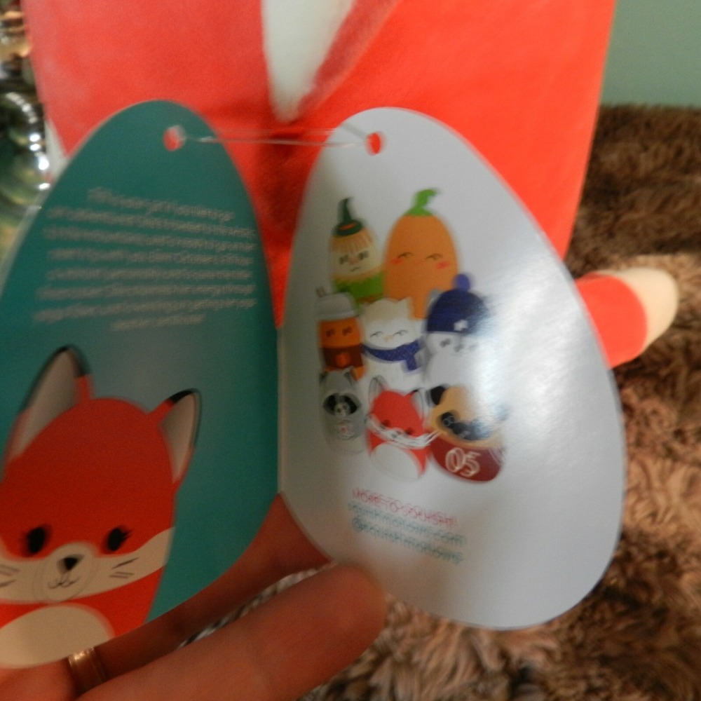 Squishmallows 8" Fifi the Red Coral Fox Fall Winter 2021 Kellytoy Plush - Picture 3 of 4